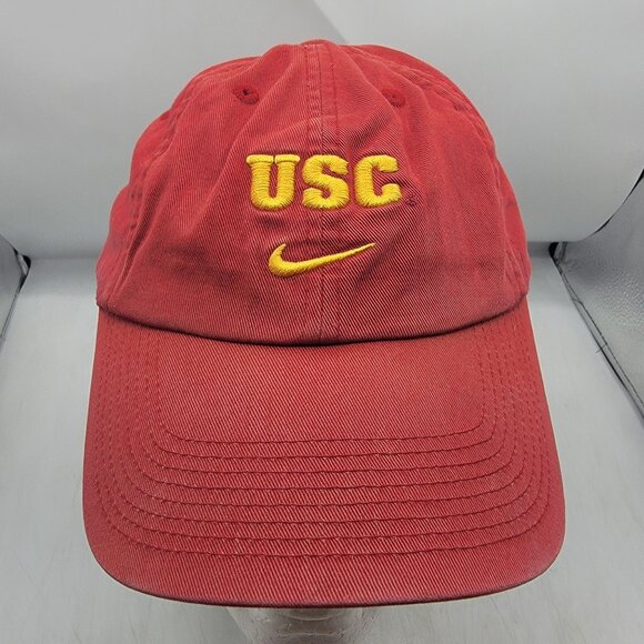 Nike USC Trojans Adults Red Hat Cap Adjustable Casual Outdoors Sports OSFA - Picture 1 of 11